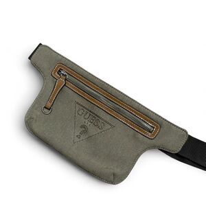 Y2K GUESS 90s Olive Green Canvas Belt Bag / Fanny Pack